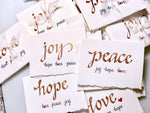 Joy Peace Hope Love