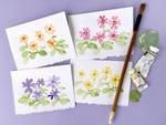 Primrose Watercolor Floral Notecards