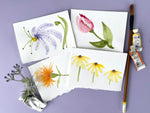Hand Painted Floral Notecards |Spring Collection 4