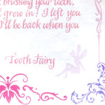 Personalized Girl's Tooth Fairy Letter hand lettered in Calligraphy